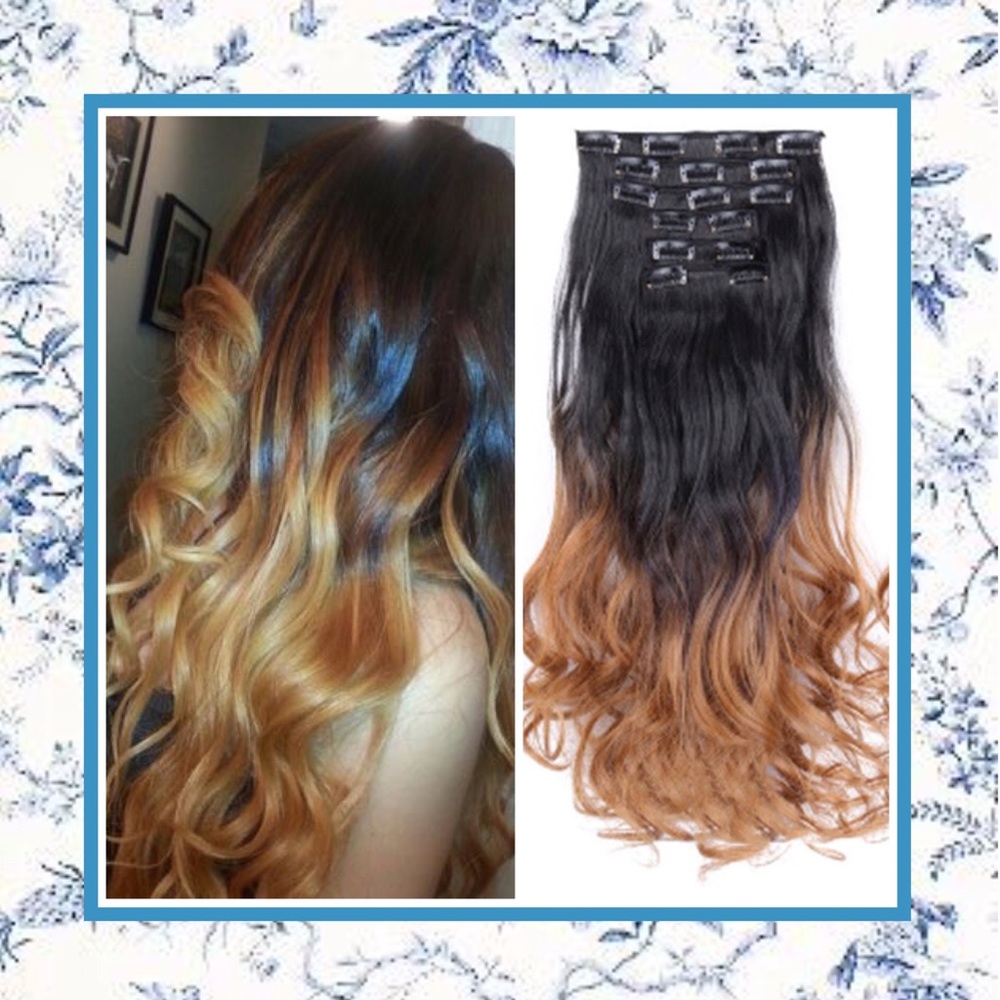 🎀NEW 1BT27 BROWNS CLIP IN HAIR EXTENSION SYNTHETIC